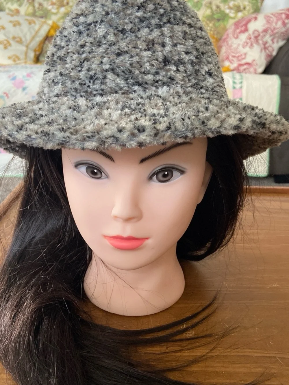 Women's Jeffrey Laurence Textured Bucket Hat - Gray Mix